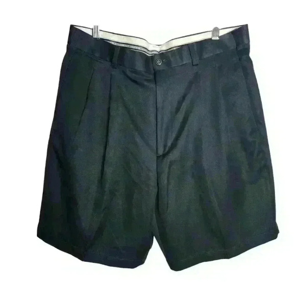 Gland slam men's pleated golf shorts black size 36 - Picture 1 of 7